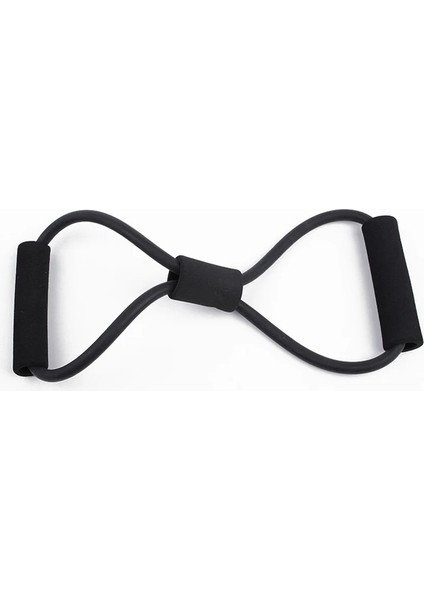 Siyah Stil Yoga Direnci Egzersiz Bantları Spor Salonu Fitness Ekipmanları Çekme Halatı 8 Kelime Göğüs Genişletici Elastik Kas Eğitim Borusu Gerginlik Halatı (Yurt Dışından)