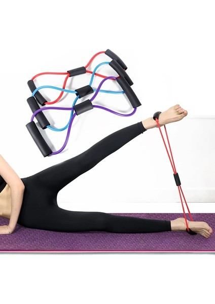 Siyah Stil Yoga Direnci Egzersiz Bantları Spor Salonu Fitness Ekipmanları Çekme Halatı 8 Kelime Göğüs Genişletici Elastik Kas Eğitim Borusu Gerginlik Halatı (Yurt Dışından) modelleri