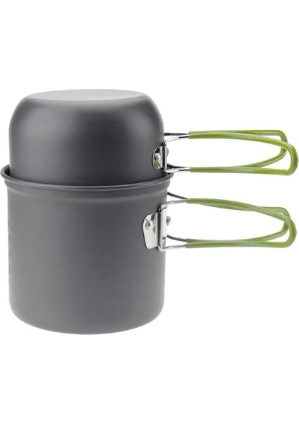 Sadece Pot Stili Kamp Tencere Seti Açık Alüminyum Pişirme Seti Su Isıtıcısı Tava Pot Seyahat Yürüyüş Barbekü Sofra Ekipmanları (Yurt Dışından)