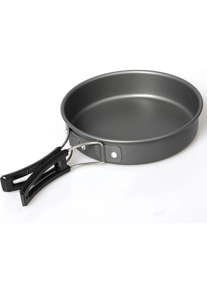 Sadece Pot Stili Kamp Tencere Seti Açık Alüminyum Pişirme Seti Su Isıtıcısı Tava Pot Seyahat Yürüyüş Barbekü Sofra Ekipmanları (Yurt Dışından)