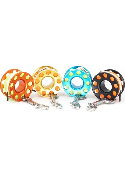 15M Altın Veya Stil Tüplü Dalış Makarası Parmak Makarası Alüminyum, Sualtı Mağarası Dalışı Veya Balıkçılık Için Düz Çizgi Geçmeli Cıvatalı (Yurt Dışından) modelleri