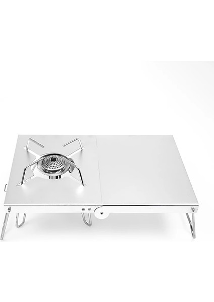 Siyah Stil Outdoor Camping Table Heat Shield Alcohol Gas Stove Stand Foldable Camping Stove Table For Soto St-B-Jcb TRB250 Burners (Yurt Dışından) modelleri