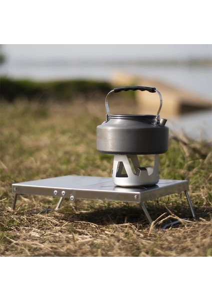 Siyah Stil Outdoor Camping Table Heat Shield Alcohol Gas Stove Stand Foldable Camping Stove Table For Soto St-B-Jcb TRB250 Burners (Yurt Dışından) fırsatları