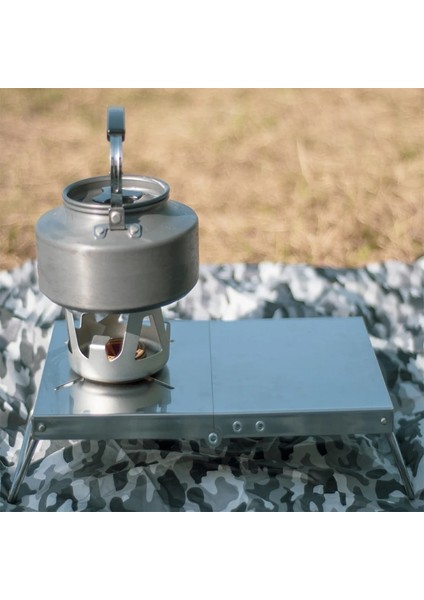 Siyah Stil Outdoor Camping Table Heat Shield Alcohol Gas Stove Stand Foldable Camping Stove Table For Soto St-B-Jcb TRB250 Burners (Yurt Dışından) indirimleri
