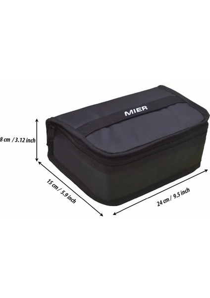 Plum Kitten Style Mıer Portable Thermal Insulated Cooler Bag Mini Lunch Bag For Kids, Black & Orange (Yurt Dışından)