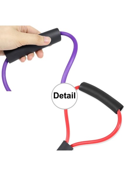 Siyah Stil Yoga Direnci Egzersiz Bantları Spor Salonu Fitness Ekipmanları Çekme Halatı 8 Kelime Göğüs Genişletici Elastik Kas Eğitim Borusu Gerginlik Halatı (Yurt Dışından) fırsatları