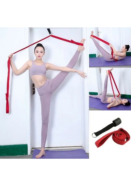Derin Mavi Tarzı Kapı Streç Bandı Bacak Sedye Bale Yoga Dans Jimnastik Eğitimi Kemer Kayışı N0PC (Yurt Dışından)