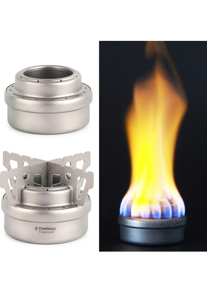 Alkol Sobası Sadece Stil Tomshoo Taşınabilir Mini Titanyum Alkollü Soba Kapaklı Çapraz Soba Standı Raf Outd Alkollü Soba Brülör Kamp Sobası (Yurt Dışından) fiyatları