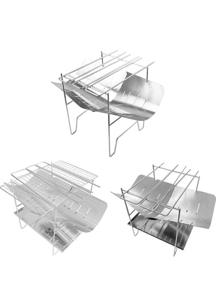 C Stili Ultralight Titanyum Odun Sobası Kamp Ateşi Odun Ateşi Isıtıcı Soba Açık Kamp Avcılık Taşınabilir Isıtma Sobası Barbekü Pişirme Ocağı (Yurt Dışından)