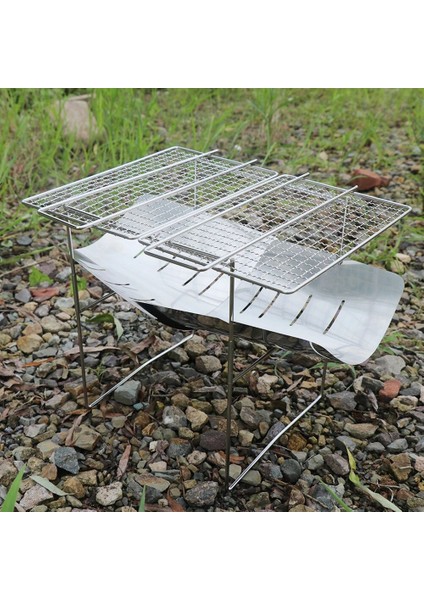 C Stili Ultralight Titanyum Odun Sobası Kamp Ateşi Odun Ateşi Isıtıcı Soba Açık Kamp Avcılık Taşınabilir Isıtma Sobası Barbekü Pişirme Ocağı (Yurt Dışından)