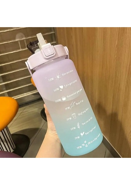 No.13 Tarzı Sıcak 2l Spor Şişe Spor Su Isıtıcısı Uzay Bardağı Şeffaf Büyük Kapasiteli Su Bardağı Plastik Açık Fitness Pratik Uzun Mesafe (Yurt Dışından)