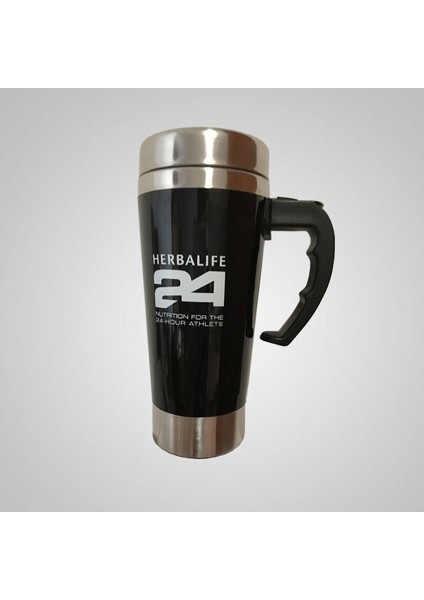 Siyah Stil 15OZ Herbalife 24 Paslanmaz Tembel Kendiliğinden Karışan Kupa Oto Karıştırma Kabı (Yurt Dışından)