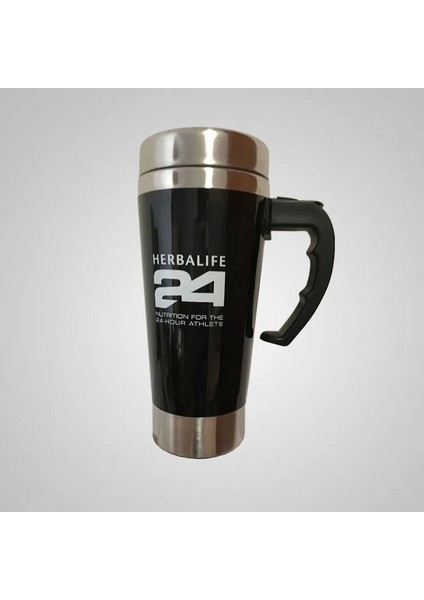 Siyah Stil 15OZ Herbalife 24 Paslanmaz Tembel Kendiliğinden Karışan Kupa Oto Karıştırma Kabı (Yurt Dışından)