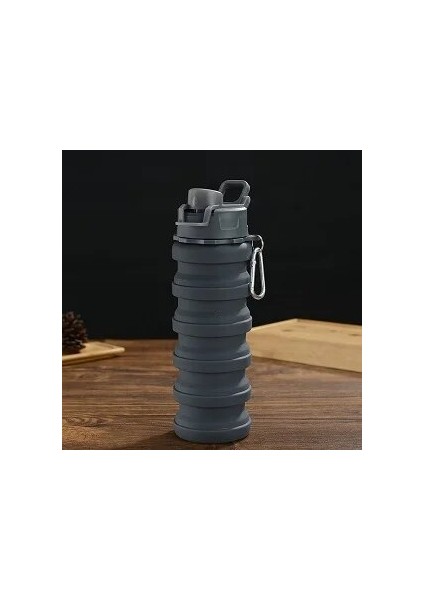 Mavi Stil Yüksek Li Katlanabilir Bardak Katlanabilir Su Şişesi Taşınabilir Sızdırmaz Silikon Spor Seyahat Açık Kapaklı Şişe (Yurt Dışından) fiyatları