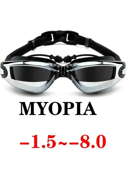 Kırmızı Stil Miyopi Yüzme Gözlüğü Kulak Tıkacı Profesyonel Yetişkin Silikon Yüzme Kap Havuz Gözlük Anti Sis Erkek Kadın Optik Su Geçirmez Gözlük (Yurt Dışından) fiyatları