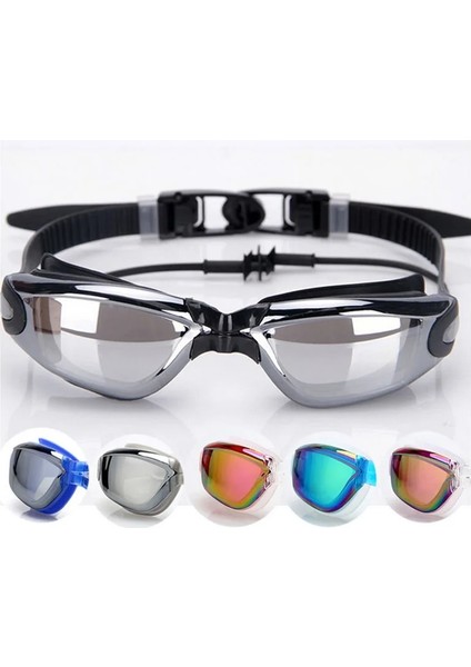 Kırmızı Stil Miyopi Yüzme Gözlüğü Kulak Tıkacı Profesyonel Yetişkin Silikon Yüzme Kap Havuz Gözlük Anti Sis Erkek Kadın Optik Su Geçirmez Gözlük (Yurt Dışından) fırsatları