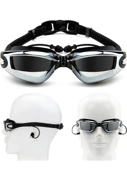 Kırmızı Stil Miyopi Yüzme Gözlüğü Kulak Tıkacı Profesyonel Yetişkin Silikon Yüzme Kap Havuz Gözlük Anti Sis Erkek Kadın Optik Su Geçirmez Gözlük (Yurt Dışından) indirimleri