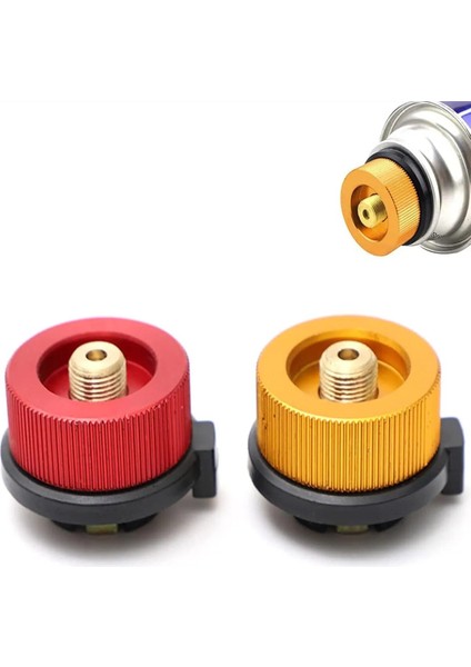 Altın Tarzı Açık Kamp Gaz Sobası Adaptörü Taşınabilir Propan Brülör Dönüştürücü Silindir Teneke Kutu Adaptörü Gaz Tankı Gaz Ocağı Konektörü (Yurt Dışından) modelleri