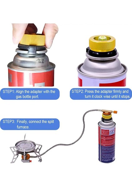 Altın Tarzı Açık Kamp Gaz Sobası Adaptörü Taşınabilir Propan Brülör Dönüştürücü Silindir Teneke Kutu Adaptörü Gaz Tankı Gaz Ocağı Konektörü (Yurt Dışından) indirimleri