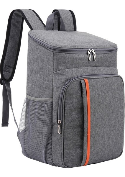 Gri Stil Large Capacity Lunch Backpack Warm Insulated Bag Leak Proof Thermal Outdoor Bag Food Beverage Storage Bag (Yurt Dışından)