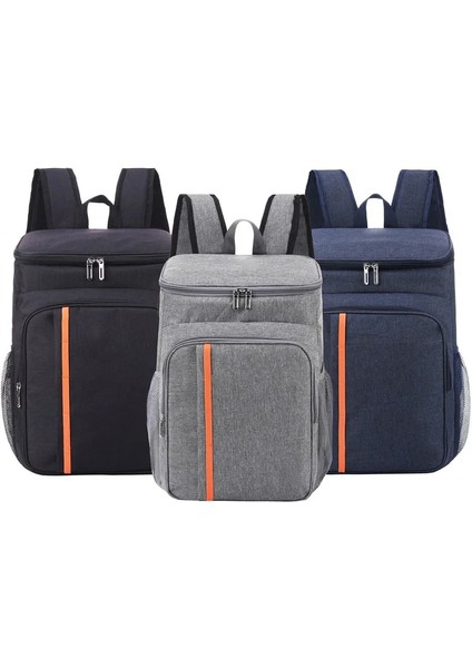 Gri Stil Large Capacity Lunch Backpack Warm Insulated Bag Leak Proof Thermal Outdoor Bag Food Beverage Storage Bag (Yurt Dışından) fırsatları