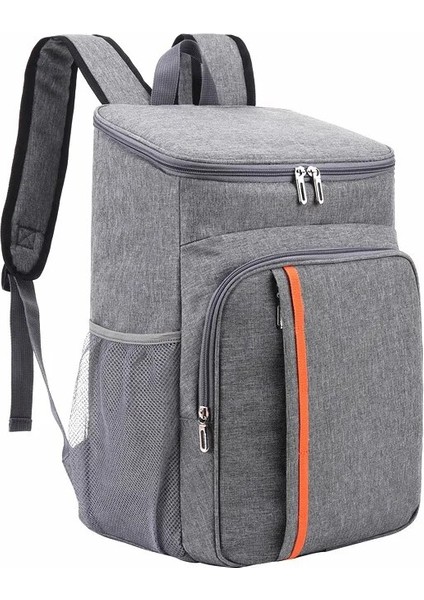 Gri Stil Large Capacity Lunch Backpack Warm Insulated Bag Leak Proof Thermal Outdoor Bag Food Beverage Storage Bag (Yurt Dışından) indirimleri