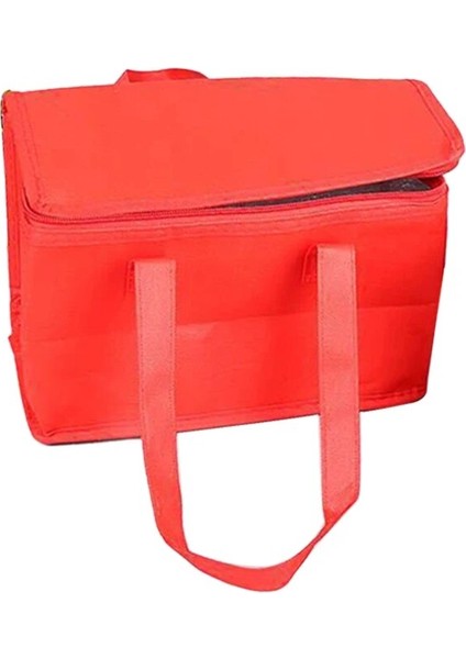 Gümüş Tarzı Kırmızı Taşınabilir Öğle Yemeği Soğutucu Çanta Katlanır Yalıtım Buz Paketi Gıda Termal Çanta Içecek Taşıyıcı Yalıtımlı Çantalar Gıda Dağıtım Çantası (Yurt Dışından)