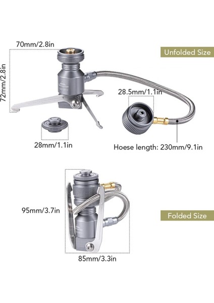 Set3 Stili Açık Gaz Adaptörü Tripod Bütan Teneke Kutu Adaptörü Katlanabilir Gaz Sobası Konektörü Gaz Lambası Tank Standı Kamp Ekipmanları (Yurt Dışından) fiyatları