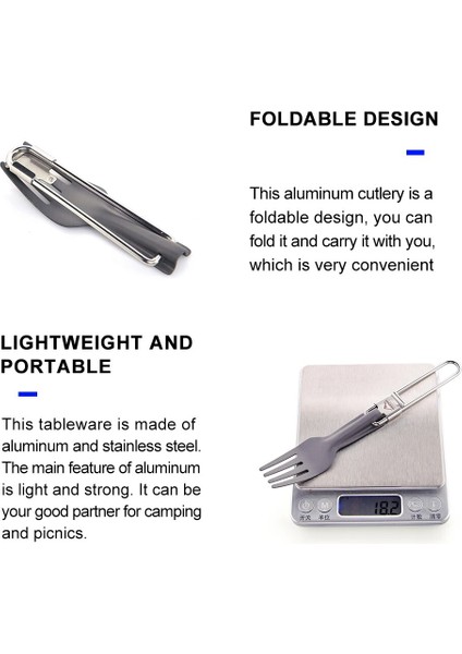 Kaşık Tarzı Widesea Kamp Alüminyum Kaşık Çatal Bıçak Sofra Seti Ultralight Açık Pişirme Ekipmanları Çatal Bıçak Takımı Tencere Yürüyüş Trekking (Yurt Dışından) fırsatları