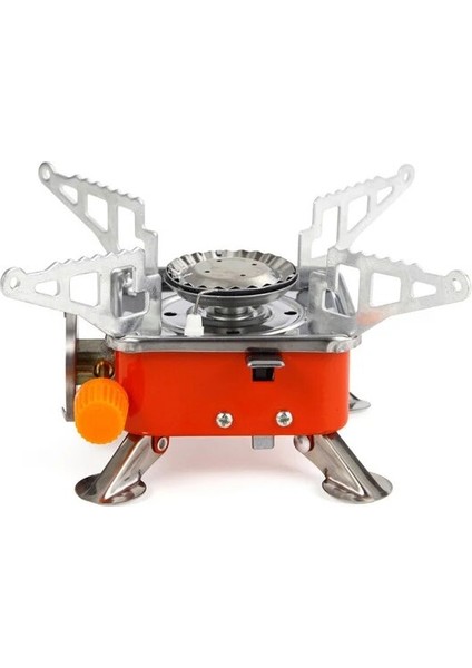 SV07 - 4 Ayak Stili Açık Yürüyüş Malzemeleri Hayatta Kalma Pişirme Aracı Ultralight Taşınabilir Propan Ocak Benzinli Brülör Gaz Kamp Ocağı (Yurt Dışından)