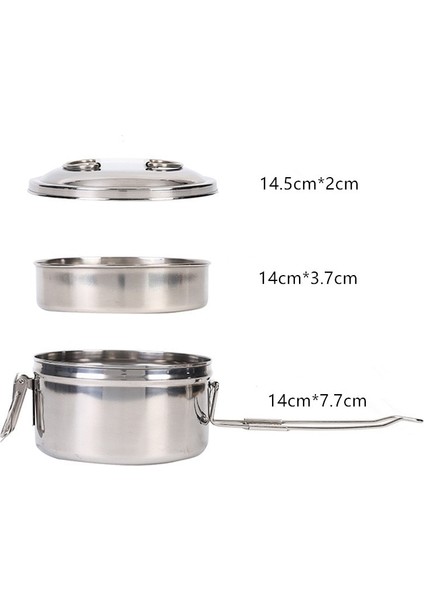 Paslanmaz Çelik Tencere Seti Açık Kamp Pişirme Aşçı Seti Katlanır Kamp Pot Kızartma Tavası Bento Pot Barbekü Sırt Çantası Için (Yurt Dışından) fiyatları