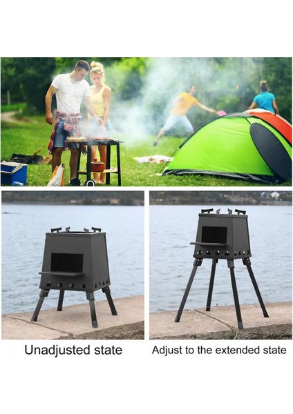 Siyah Stil 22*22*19 cm Kamp Sobası Taşınabilir Katlanabilir Odun Sobası Açık Yürüyüş Seyahat Pişirme Ekipmanları Için Gerilebilir Aracı (Yurt Dışından) modelleri