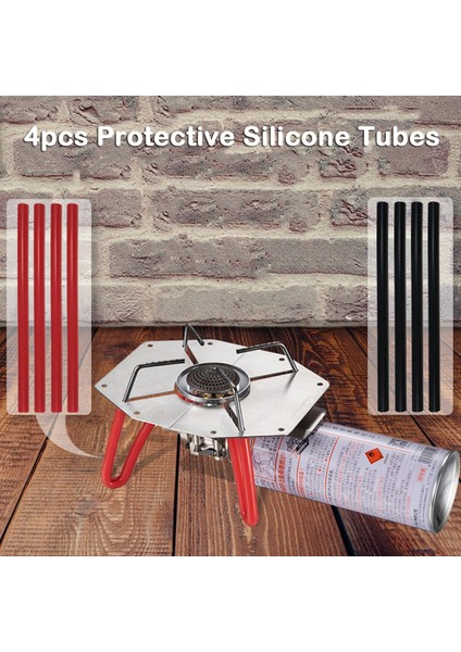 Siyah Stil Ampıngmoon Koruyucu Silikon Tüpler Isıya Dayanıklı Kamp Sobası Braketi Kapağı Kamp Sobası Aksesuarları (Yurt Dışından) fırsatları