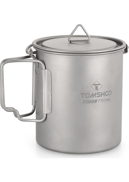 550ML Spork Tarzı ile Tomshoo 750ML Ultralight Titanyum Bardak Tencere Açık Taşınabilir Su Bardağı Kupa Sofra Tencere Titanyum Pot Kamp (Yurt Dışından)