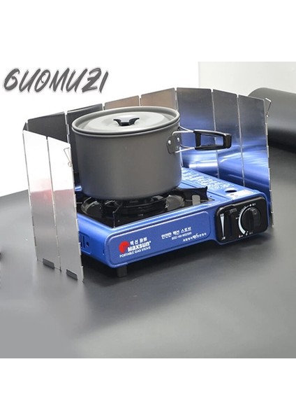 03 For Heater Style 8 Plate Foldable Gas Stove Windshield Camping Cooking Tools Windbreak Camping Outdoor Stove Equipment Accessories (Yurt Dışından) fiyatları