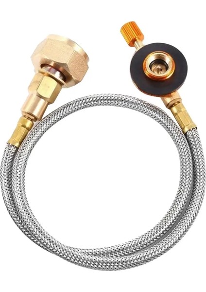 Düz Gaz Tankı Şişme Vana Açık Hava Sobası, Düz Gaz Tankı ile Şişme Vana Adaptörü Ortak Kamp Sobası Propan Dolum Adap (Yurt Dışından)