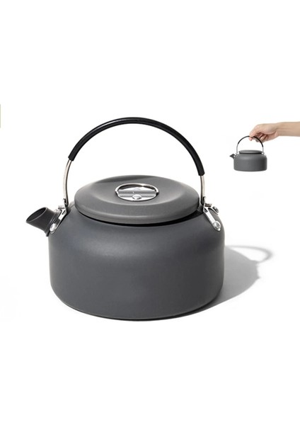 Açık Gri Tarzı 0.8l.4l Açık Hafif Alüminyum Kamp Çaydanlık Su Isıtıcısı Cezve Açık Su Isıtıcısı Kamp Yürüyüş Için Sırt Çantasıyla Seyahat (Yurt Dışından)