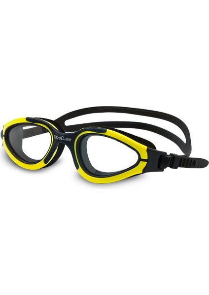 Siyah-Sarı Tarzı Fotokromik Geçiş Yüzme Gözlükleri Yüzme Gözlükleri Triatlon Buğu Önleyici UV400 Kolay Ayarlama Rahat (Yurt Dışından)
