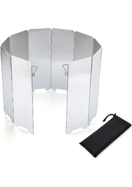 10 Tabak Stili Ultralight Titanyum Kamp Sobası Rüzgar Kalkanı 15CMCM Açık Gaz Sobası Rüzgar Geçirmez Plaka Ön Cam Kamp Sobası Rüzgar Ekranı (Yurt Dışından)