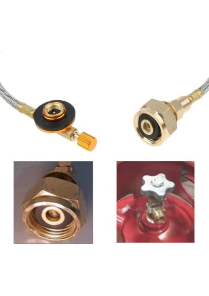 Düz Gaz Tankı Şişme Vana Açık Hava Sobası, Düz Gaz Tankı ile Şişme Vana Adaptörü Ortak Kamp Sobası Propan Dolum Adap (Yurt Dışından) fiyatları