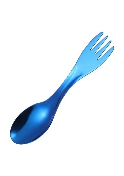 Mavi Stil Açık Kamp Titanyum Spork Kaşık Sofra Takımı Ultra Hafif Yürüyüş Kamp Seyahat Sofra Takımı Tencere Taşınabilir Outdoor (Yurt Dışından)