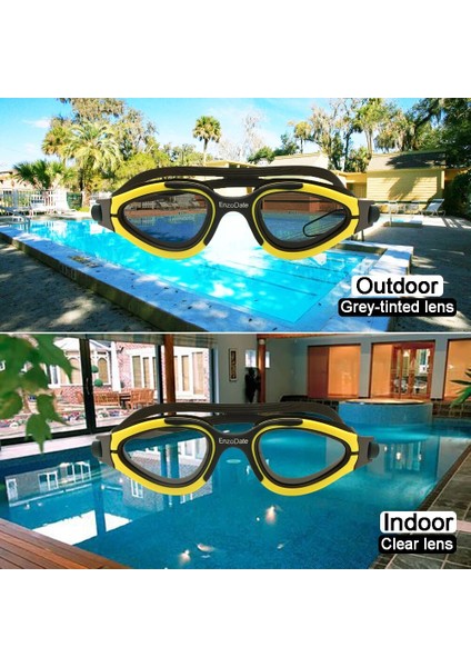 Siyah Stil Fotokromik Geçiş Yüzme Gözlükleri Yüzme Gözlükleri Triatlon Buğu Önleyici UV400 Kolay Ayarlama Rahat (Yurt Dışından) modelleri