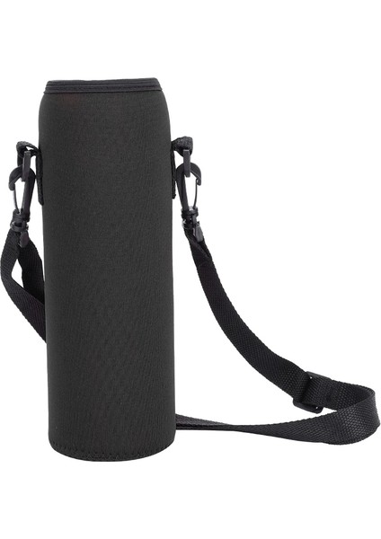 Siyah Stil Doğa Sporları Su Şişesi Termal Tutucu Çanta Haşlanmaya Karşı Korumalı Kılıf Kapak Kılıf Kayışlı 1 L Su Şişesi Için Uygun (Yurt Dışından)