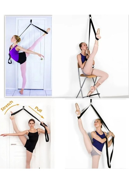 Kapı Mandalı Stili 3m Kapı Esnekliği Germe Yoga Streç Askı Bacak Sedye Askı D-Halka Kemer Dans Jimnastik Direnç Fitness Salonu Bantları (Yurt Dışından)