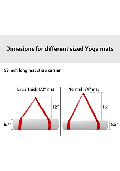 Kırmızı Stil Mkeps Yoga Mat Askı Askı Ayarlanabilir Germe Ekstra Kalın Dayanıklı Yoga Mat Askı Yoga Mat Taşıyıcı Olması Gereken Çok Amaçlı (Yurt Dışından) fırsatları