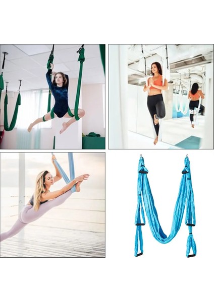 Kumral Tarzı 6 Kolu Anti-Yerçekimi Yoga Hamak Kumaş Yoga Uçan Salıncak Çekiş Cihazı Yoga Hamak Seti Pilates Vücut Şekillendirme Için Ekipman (Yurt Dışından)