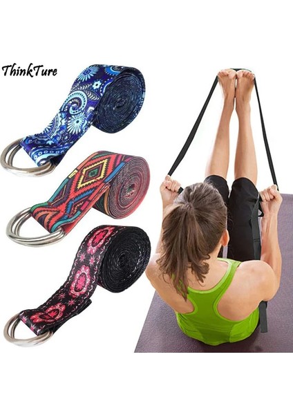 Incelik Bandı 3 Tarzı Kadın Yoga Streç Kayış Çok Renkli Baskılı D-Halka Toka Kemer Spor Salonu Egzersiz Halatı Bel Bacak Direnci Spor Bantları Yoga Kemeri (Yurt Dışından) modelleri