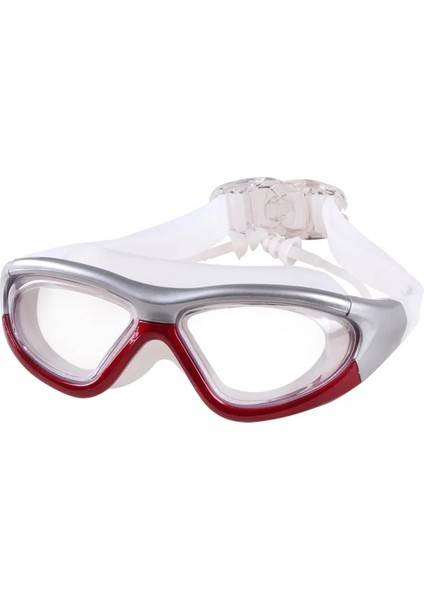 R Stili Erkekler Kadınlar Büyük Çerçeve Miyopi Yüzme Gözlükleri Şeffaf Buğu Önleyici Yüzme Gözlükleri Kulak Tıkacı Dereceli Yüzme Gözlüklü (Yurt Dışından)