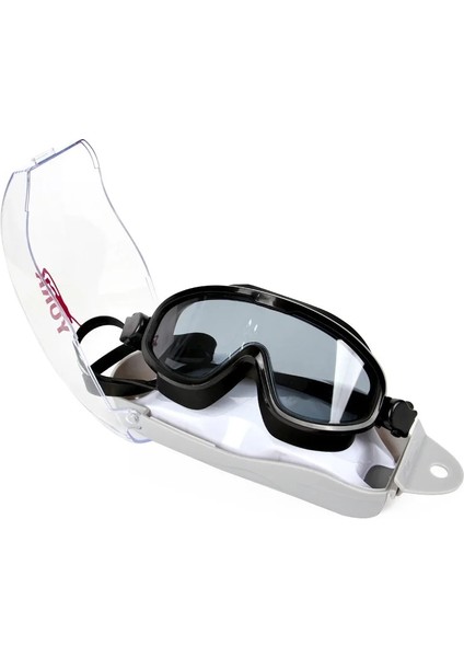 CF006-SIYAH Stil Uv Koruması Su Geçirmez Moda Rahat Silikon Büyük Çerçeve Polarize Yüzme Gözlükleri Buğu Önleyici Yüzme Gözlüğü Yetişkin Erkek Kadın (Yurt Dışından)