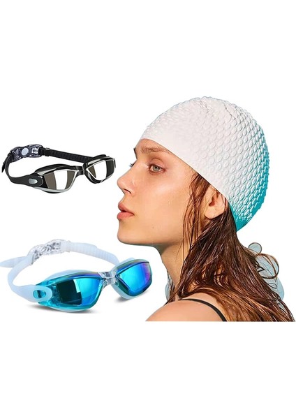 Mor Kap Stili Reçete Yüzme Gözlükleri Miyopi Yetişkin Çocuk Kadınlar Uzun Saç Silikon Kapaklar Set Dalış Gözlükleri Erkekler Çocuklar Yüzme Gözlükleri Dişli (Yurt Dışından) modelleri